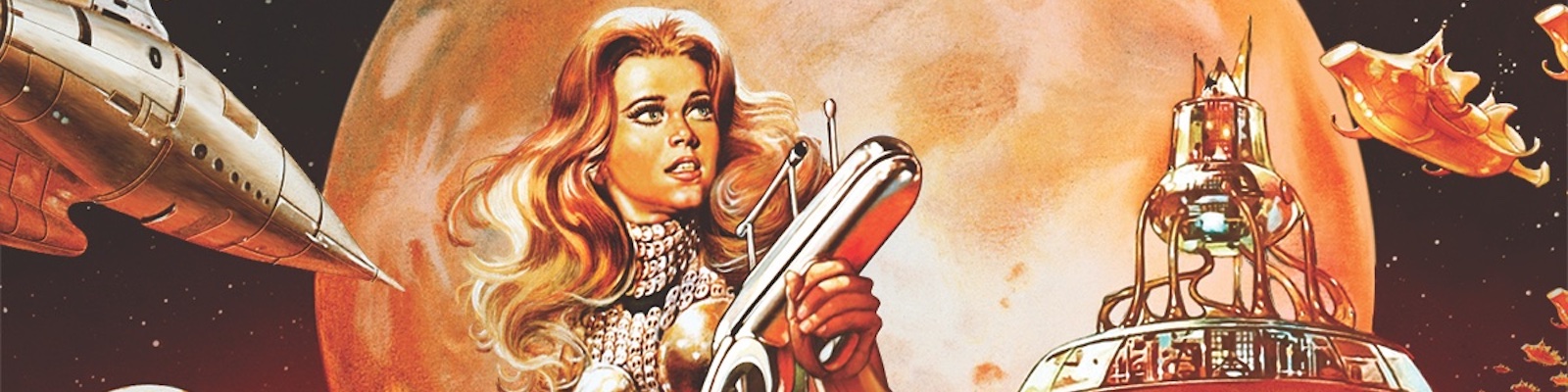 Original poster illustration of Jane Fonda in Barbarella