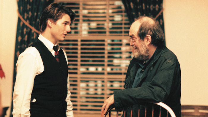 Tom Cruise and Stanley Kubrick talk on the set of Eyes Wide Shut