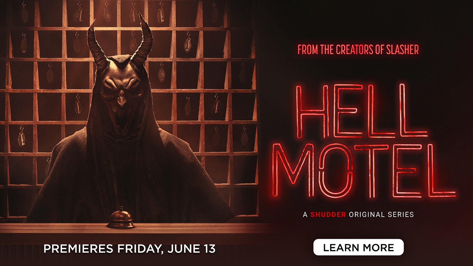 Hell MotelFrom the creators of SlasherA Shudder original seriesPremieres Friday, June 13[Learn More]