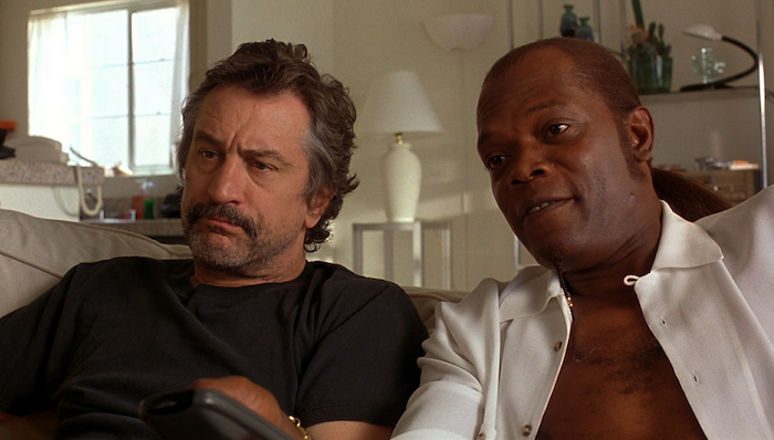 Robert De Niro and Samuel L Jackson in Jackie Brown