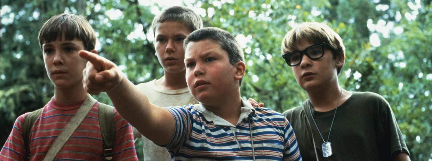 Wil Wheaton, River Phoenix, Jerry O'Connel and Corey Feldman in Stand By Me