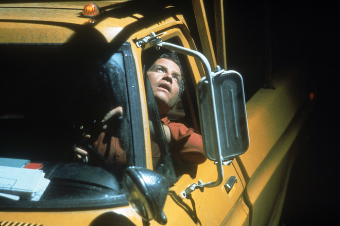 Richard Dreyfus looks up into the night sky from the window of his pick up truck in Close Encounters of the Third Kind