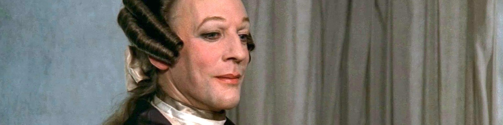 Donald Sutherland in period costume and makeup in Fellini's Casanova