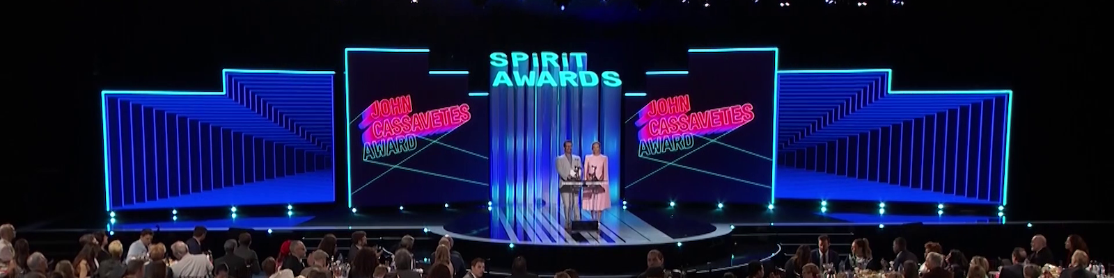 the stage at the film independent spirit awards