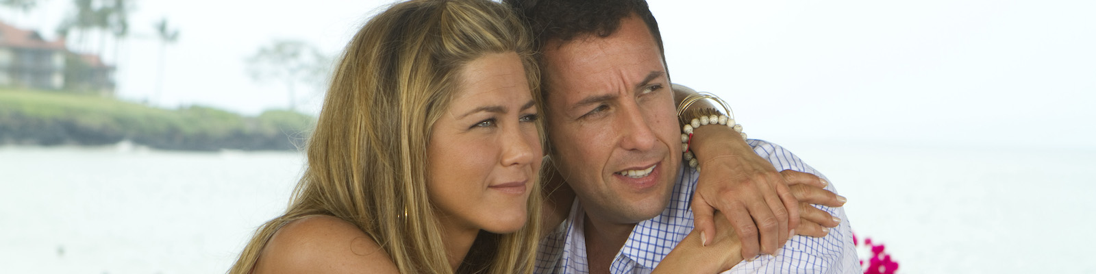 Jennifer Aniston (left) and Adam Sandler star in Columbia Pictures' comedy JUST GO WITH IT.