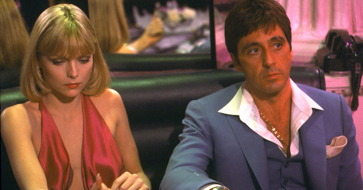 Michelle Pfeiffer and Al Pacino in Scarface
